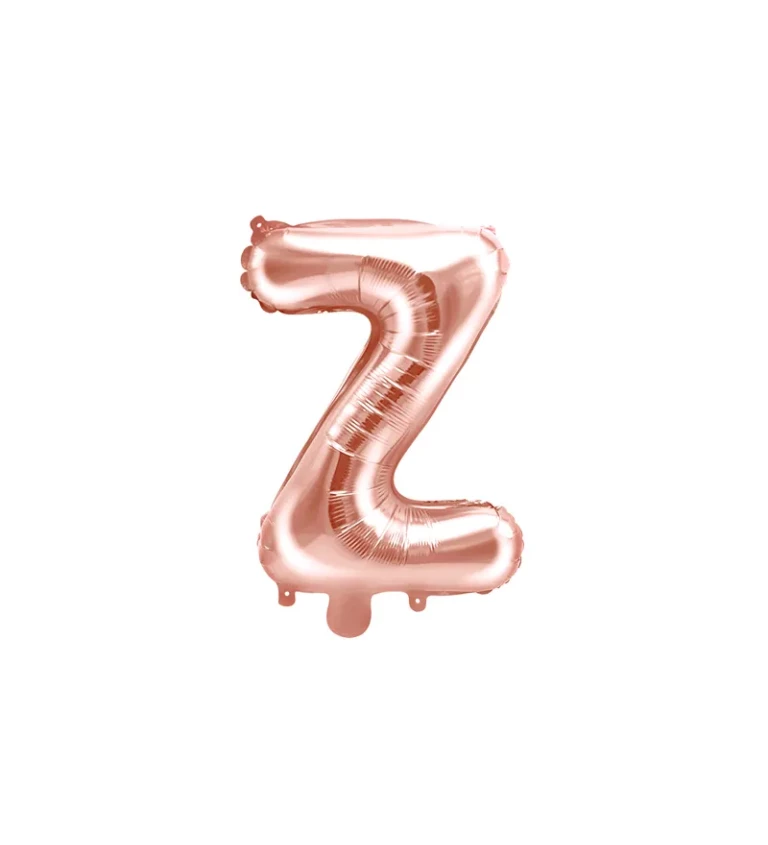 Fóliový balónik "Z" - rose gold 35 cm