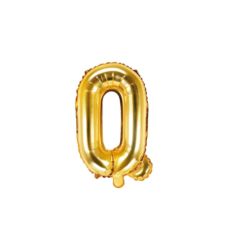 Fóliový balónik Q - zlatý