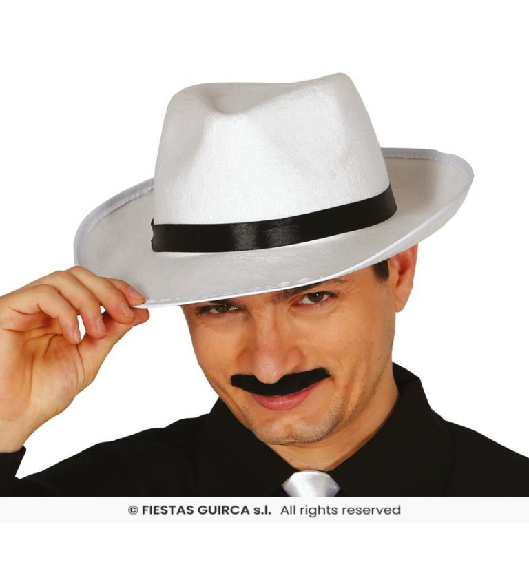 Biely gangsterský klobúk