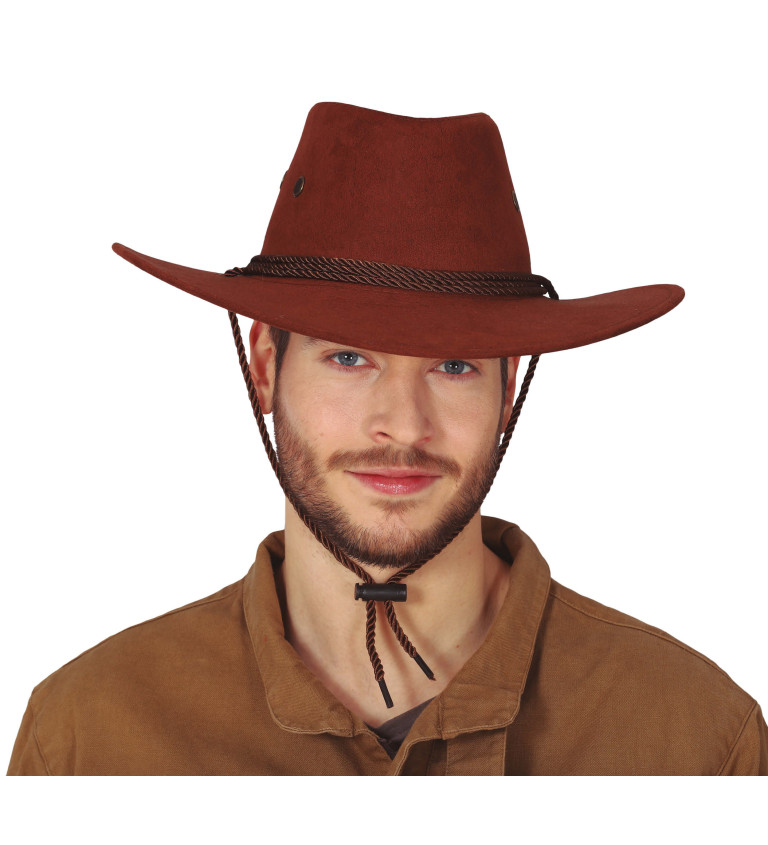 Hnedý kovbojský klobúk, extra veľký