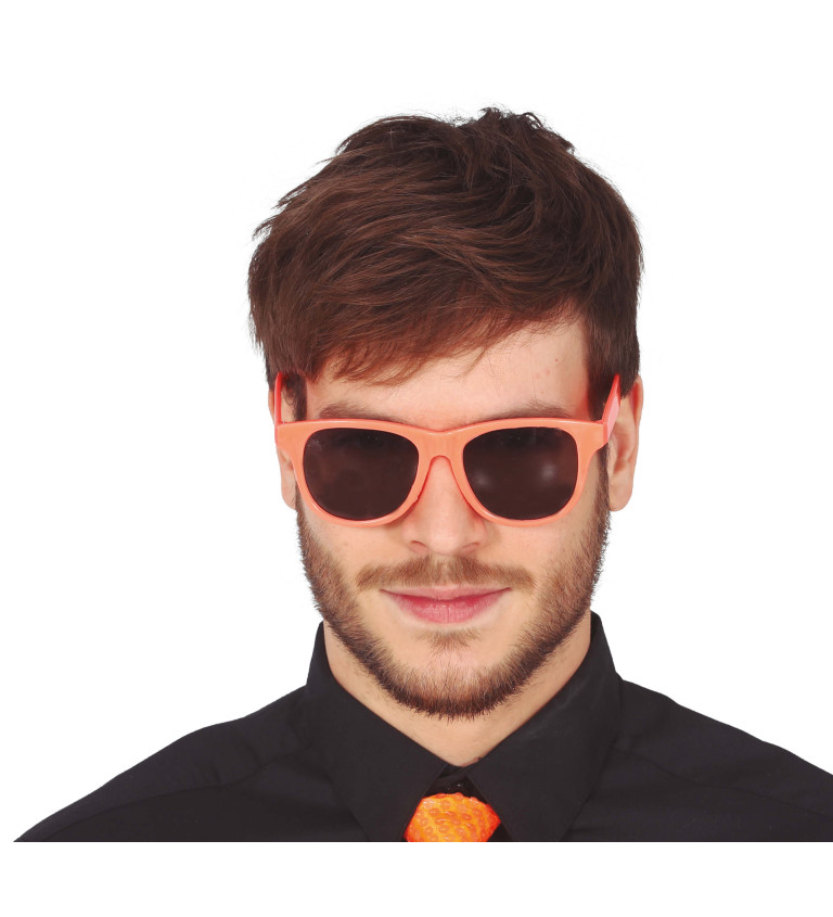 Okuliare neonovo oranžové