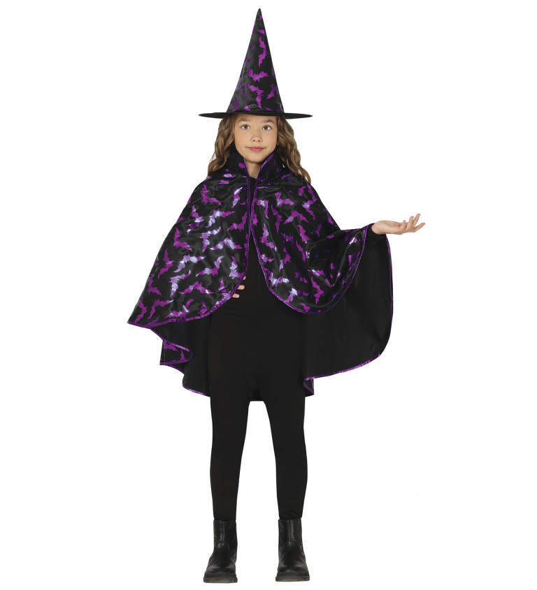 Súprava Malá čarodejnica čierno-fialová