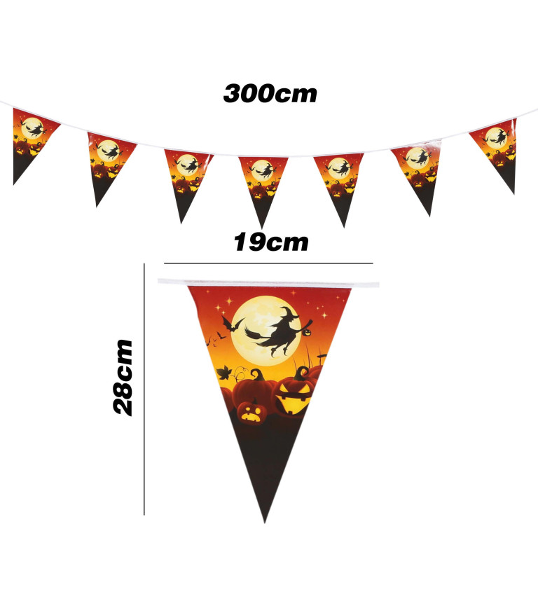 Vlajočková girlanda Čarodejnica