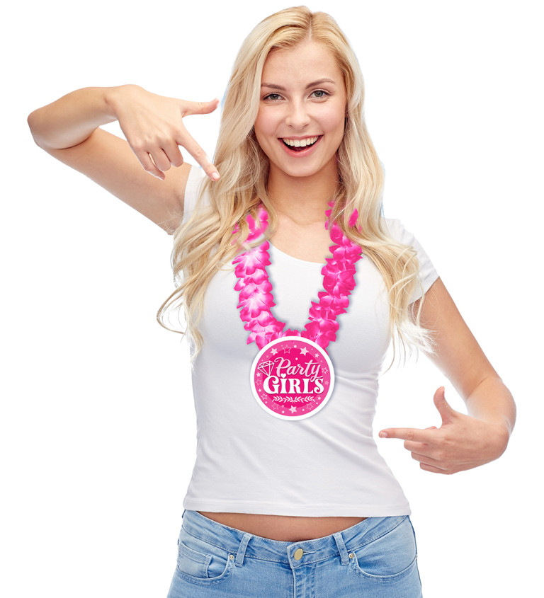Havajský veniec ružový "Party girls"