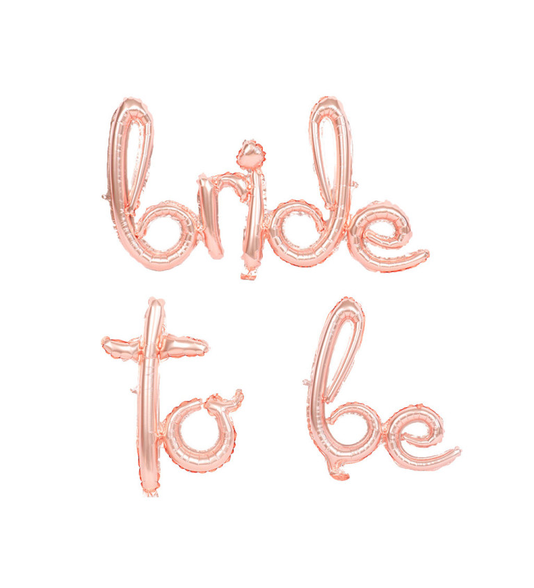 Fóliový balónik s nápisom bride to be rosegold