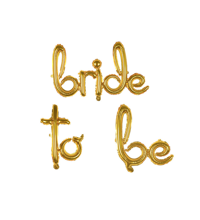 Fóliový balónik s nápisom bride to be v zlatej farbe