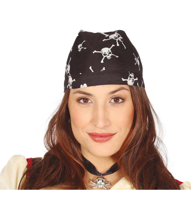 Pirátska šatka s lebkami