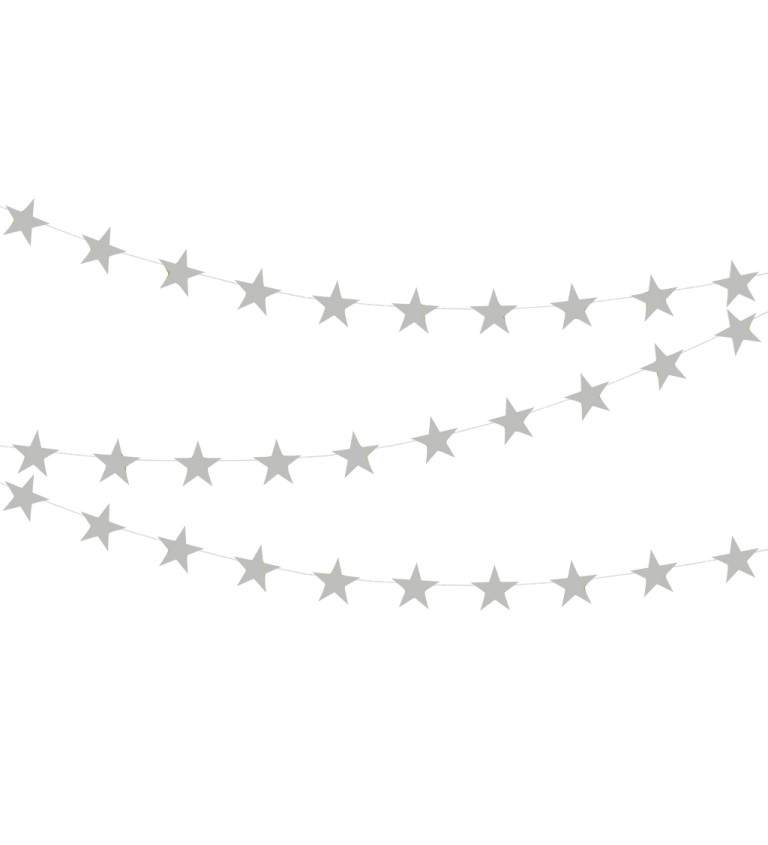 Girlanda hviezdy - Strieborná