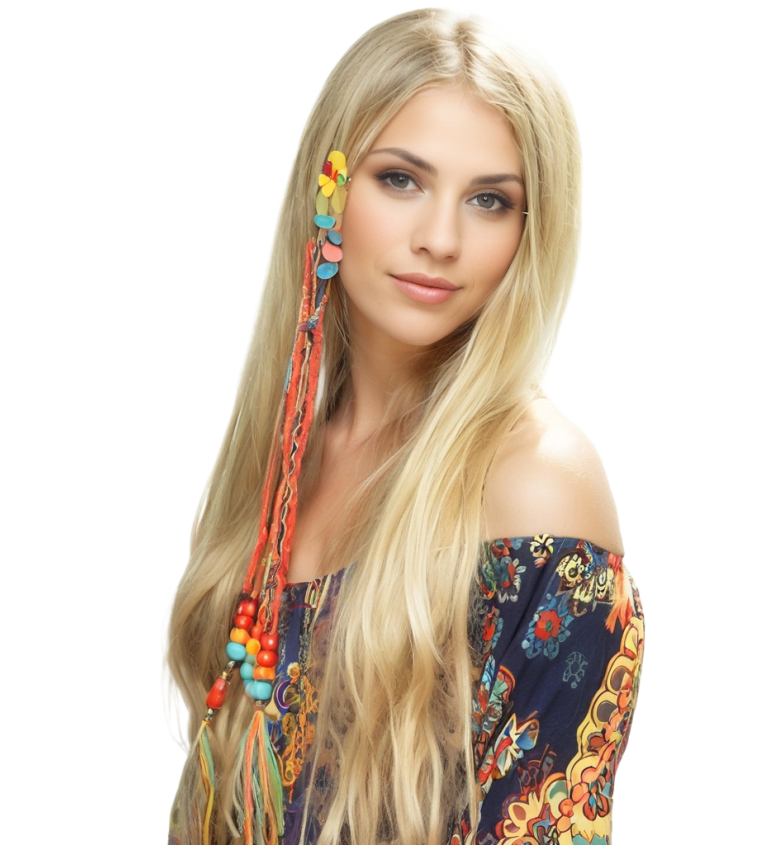 Dámska parochňa – 80. roky hippie