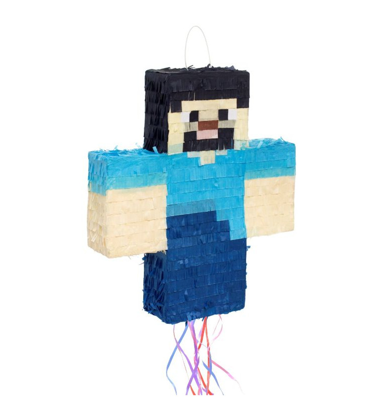 Pinata pixelový panáčik 40 cm