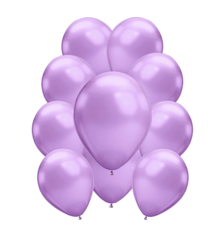 Chrómové latexové balóniky - Baby ružové