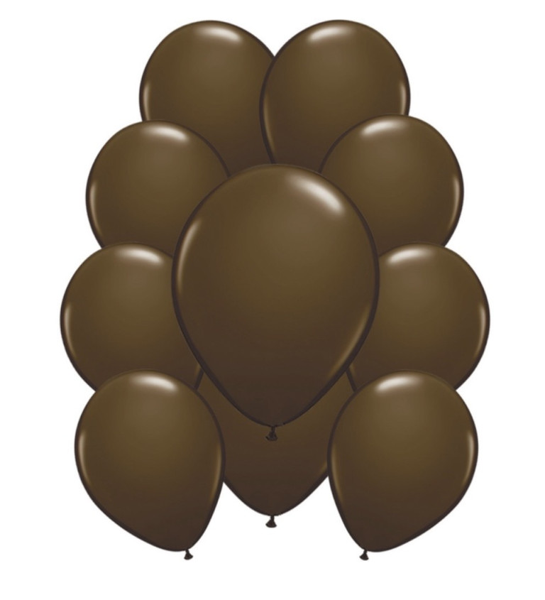 Latexové balóniky pastelové - Tmavohnedé
