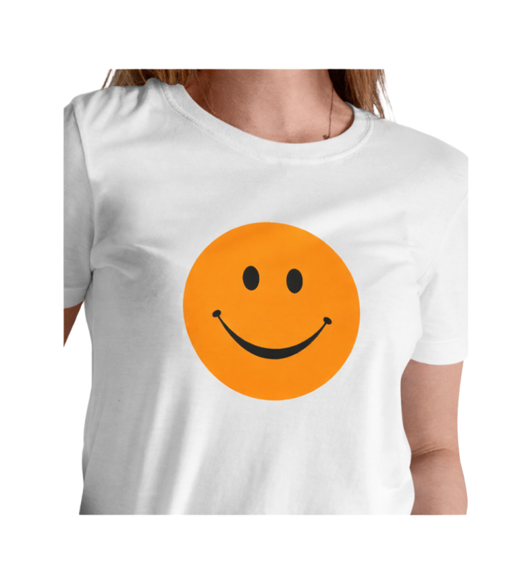 Dámske tričko biele - Smajlík