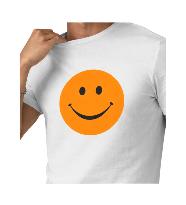 Pánske tričko biele - Smajlík