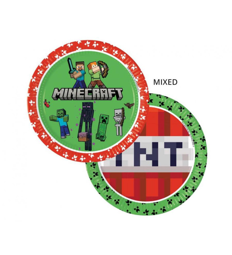 Papierové taniere Minecraft