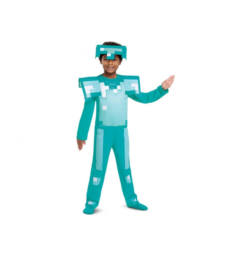 Detský kostým Minecraft diamantová zbroj