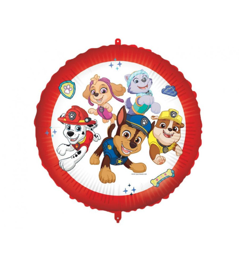 Fóliový balónik okrúhly Paw Patrol 46 cm