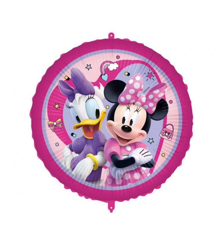 Fóliový balónik okrúhly Minnie a Daisy 46 cm