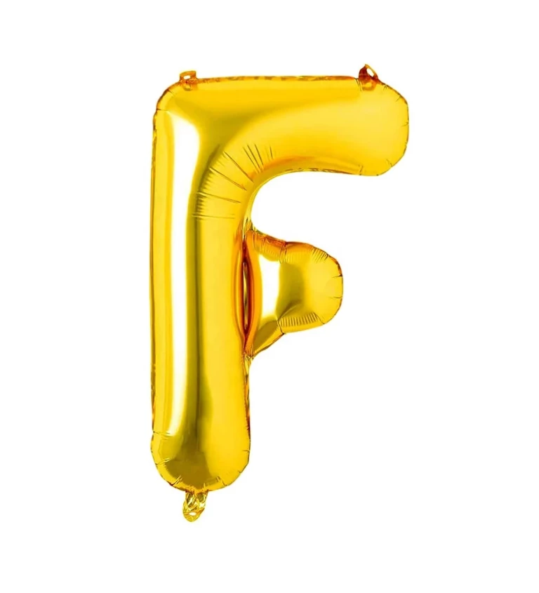 Fóliový balónik písmeno F zlaté 80 cm