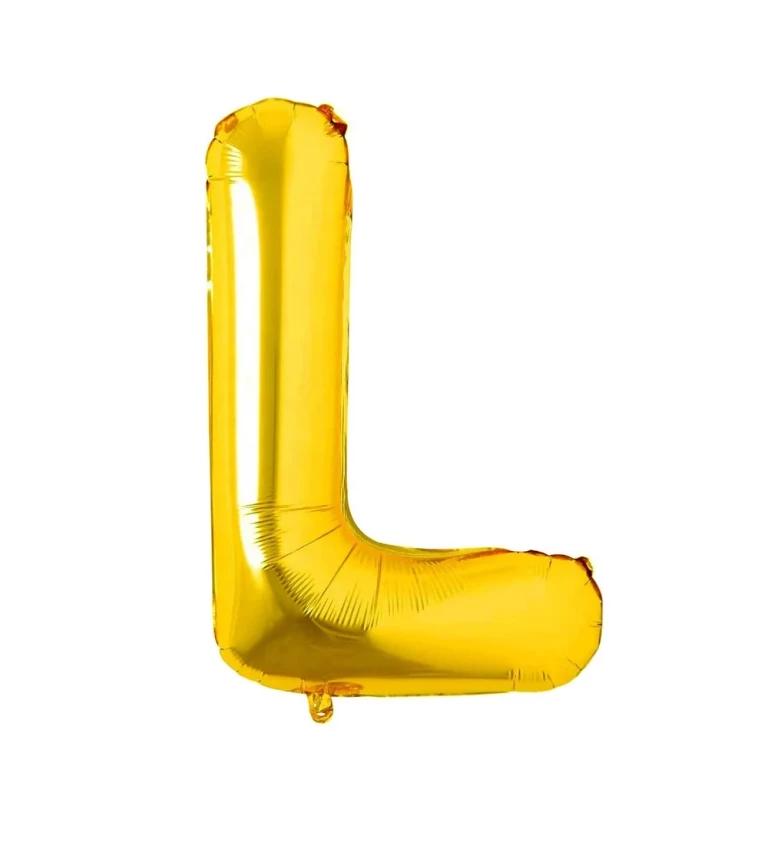 Fóliový balónik písmeno L zlaté 80 cm